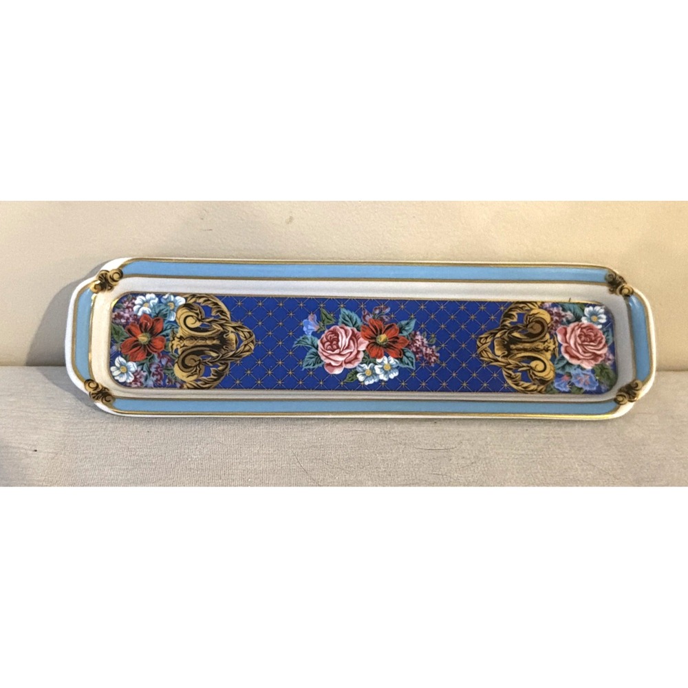Vintage Neiman Marcus Porcelain Trinket Dish Tray - Japan 8 5/8" x 2 3/8" EUC